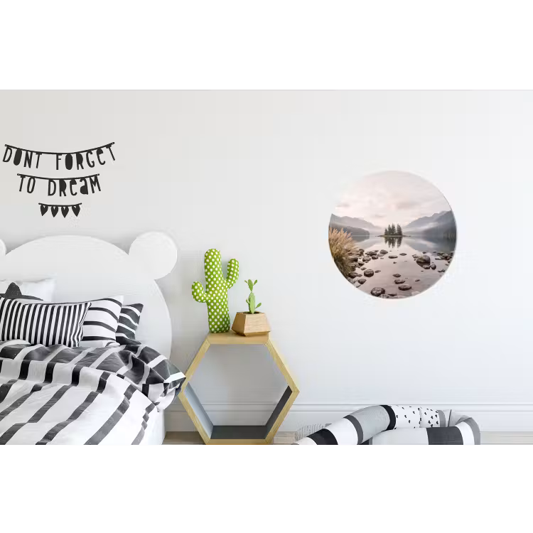 Wandcirkel - Aluminium - Meer - Bergen - Landschap - Groen — 5