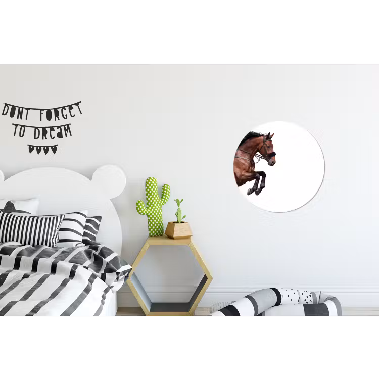 Wandcirkel - Aluminium - Paard - Springen - Modern — 5