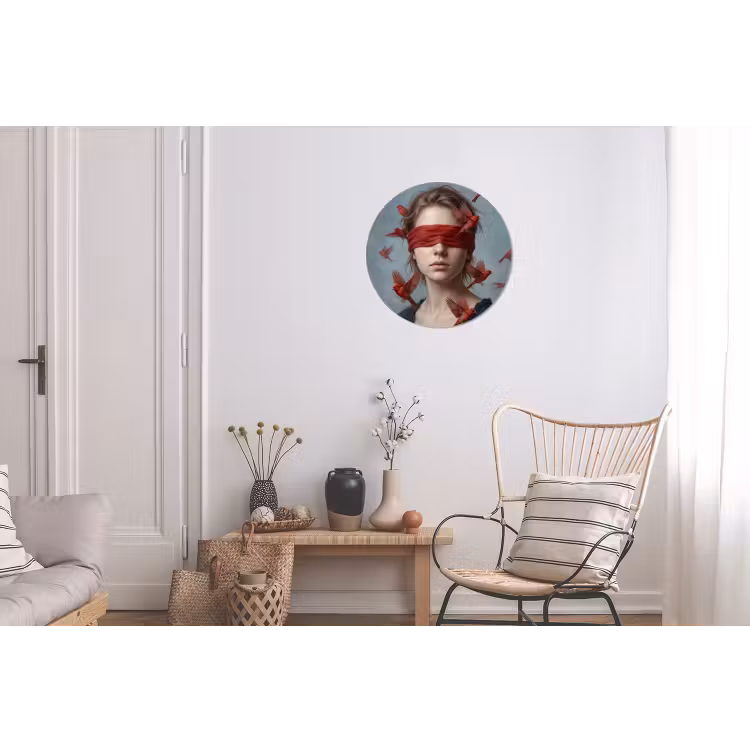 Wandcirkel - Aluminium - Portret - Krachtig - Rood — 2