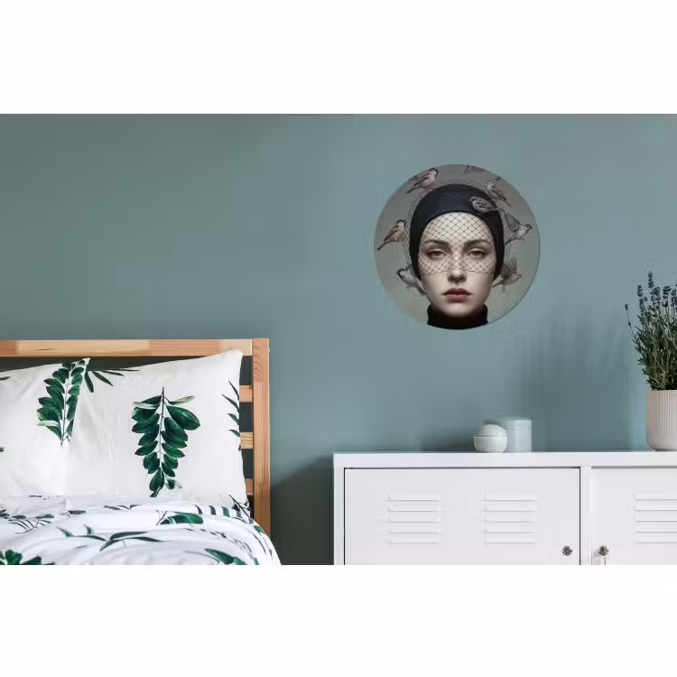 Wandcirkel - Aluminium - Portret - Vogels - Zwart — 4