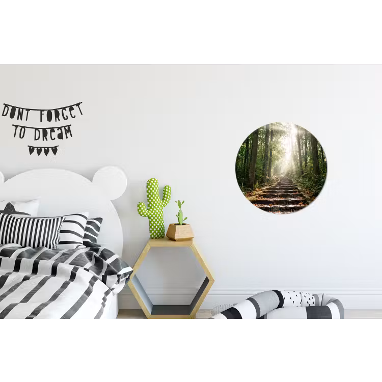 Wandcirkel - Aluminium - Stenen - Trap - Bos - Natuur — 5