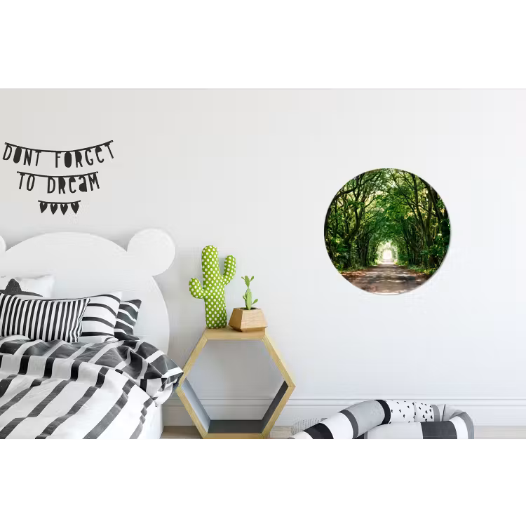 Wandcirkel - Aluminium - Weg - Bomen - Natuur - Groen — 5