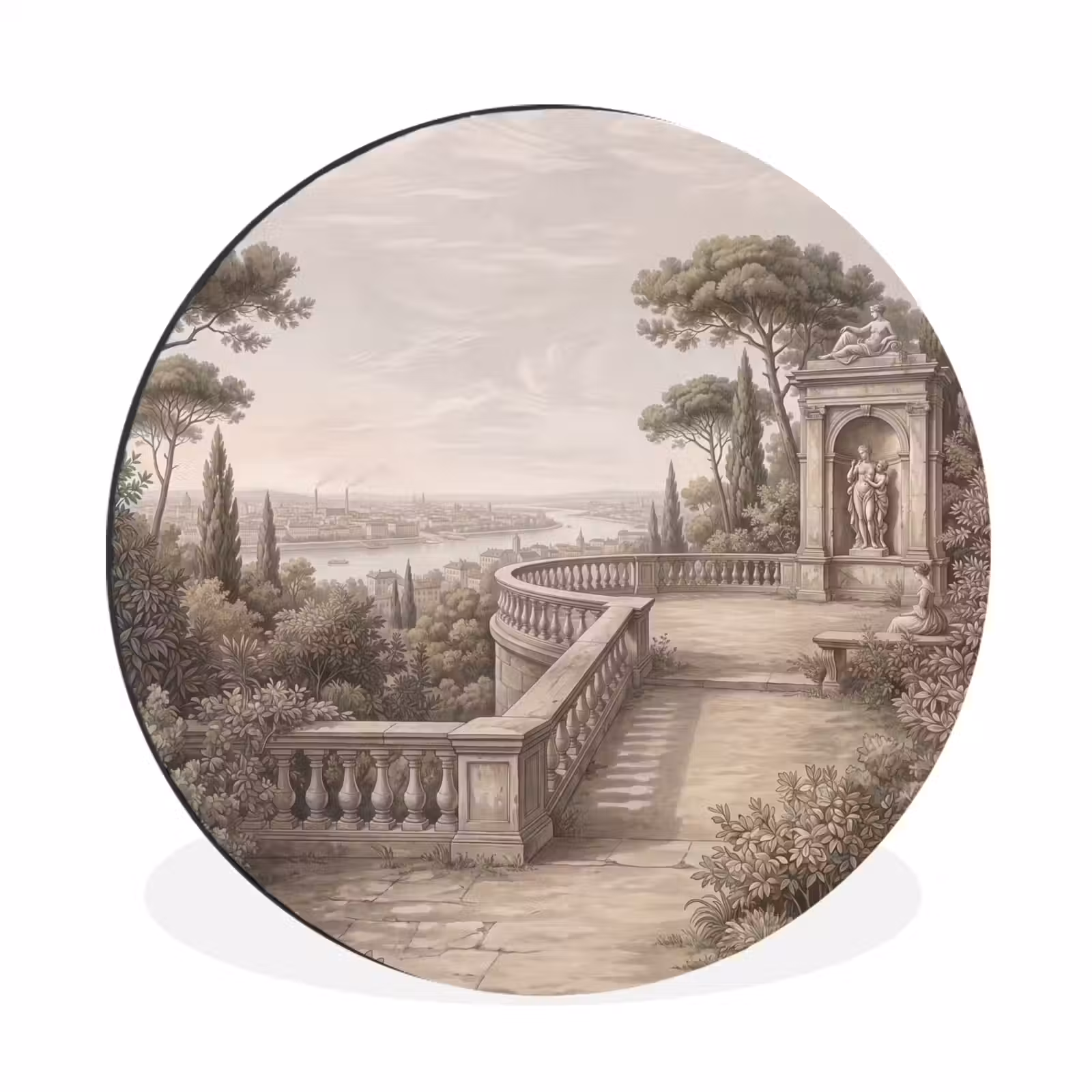 Wandcirkel - Aluminium - Terras - Stad - Uitzicht - Rivier — 1