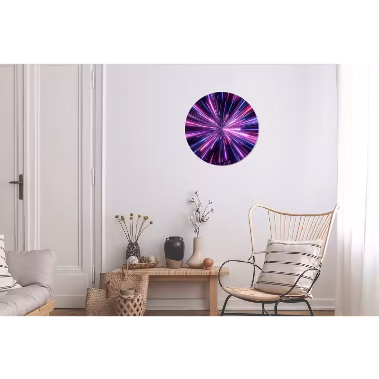 Wandcirkel - Aluminium - Lichtsnelheid - Ruimte - Roze - Paars — 2