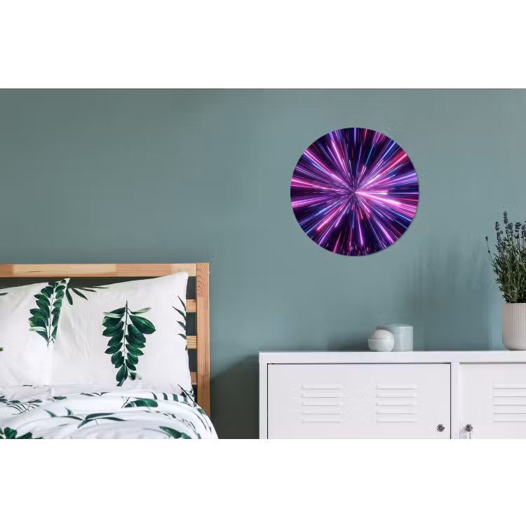 Wandcirkel - Aluminium - Lichtsnelheid - Ruimte - Roze - Paars — 4