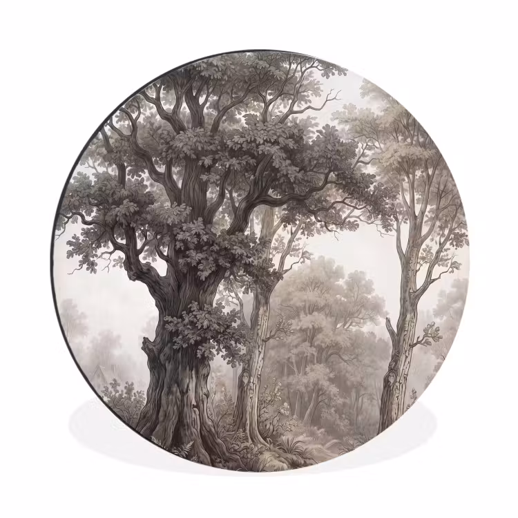 Wandcirkel - Aluminium - Natuur - Bos - Eik — 1