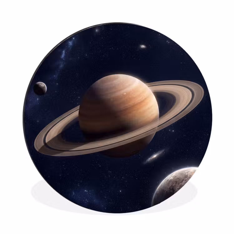 Wandcirkel - Aluminium - Planeten - Saturnus - Ruimte — 1
