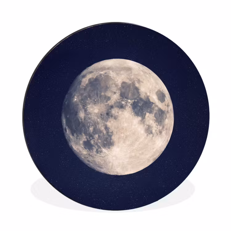 Wandcirkel - Aluminium - Ruimte - Maan - Kosmos — 1