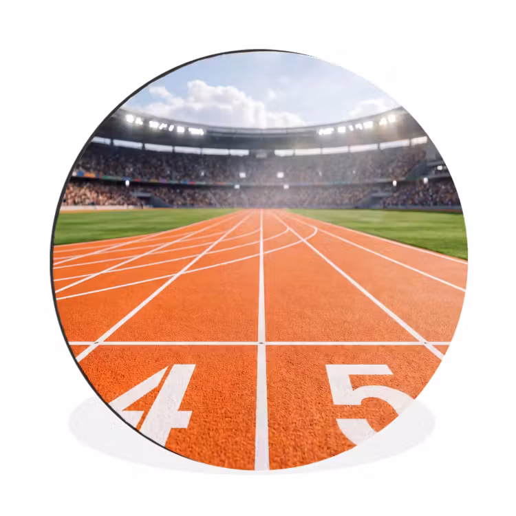 Wandcirkel - Aluminium - Sintelbaan - Stadion - Sport -Oranje — 1
