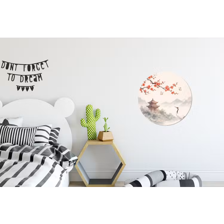 Wandcirkel - Aluminium - Kraanvogel - Azië - Klassiek — 5
