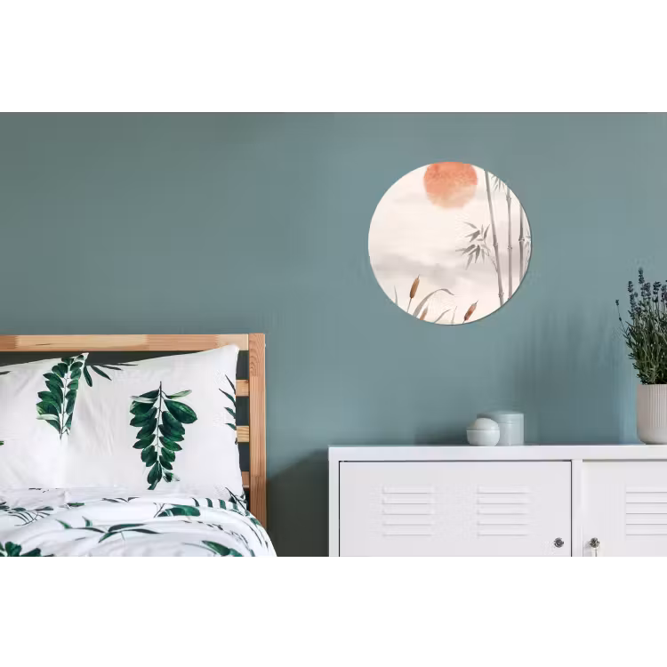 Wandcirkel - Aluminium - Minimalistisch - Bamboe - Groen — 4