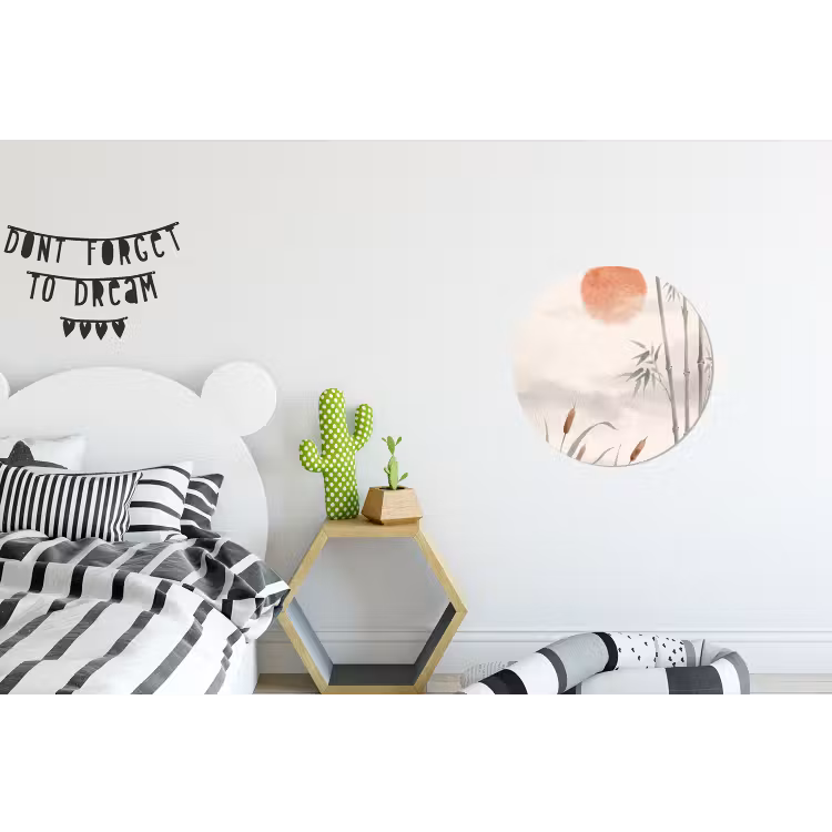 Wandcirkel - Aluminium - Minimalistisch - Bamboe - Groen — 5