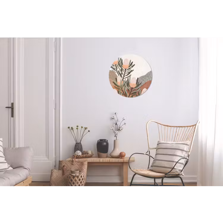 Wandcirkel - Aluminium - Modern - Heuvels - Terracotta — 2