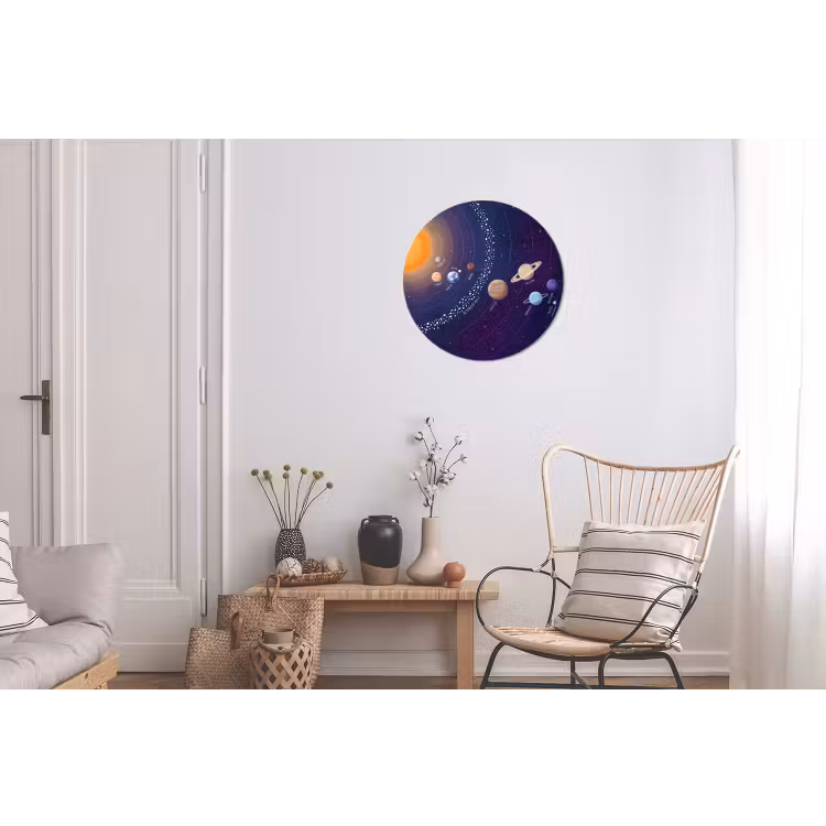 Wandcirkel - Aluminium - Planetenstelsel - Ruimte - Illustratie — 2