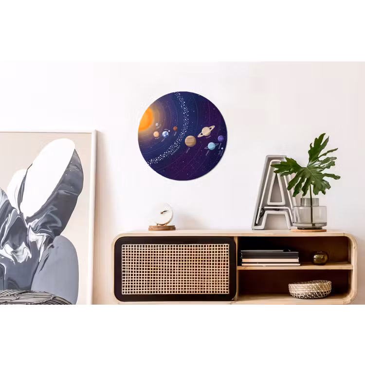 Wandcirkel - Aluminium - Planetenstelsel - Ruimte - Illustratie — 3