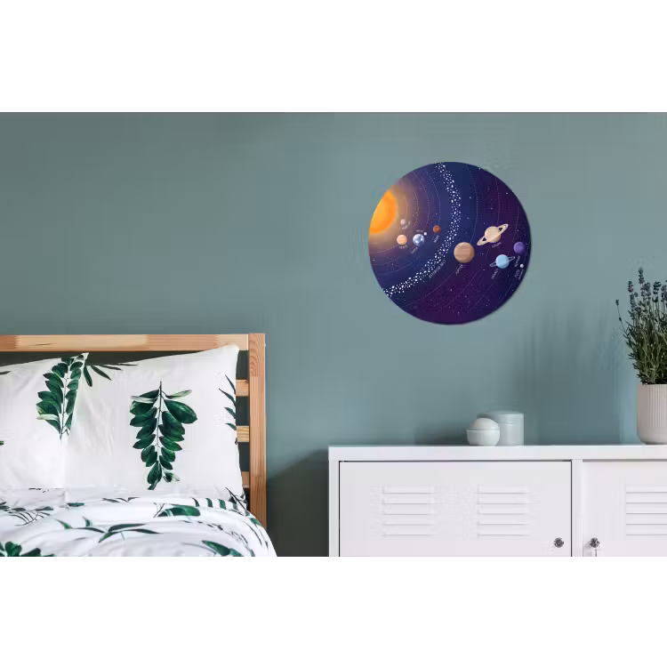 Wandcirkel - Aluminium - Planetenstelsel - Ruimte - Illustratie — 4