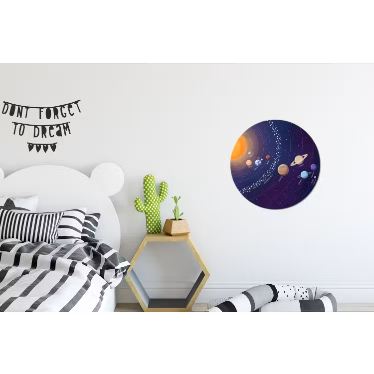 Wandcirkel - Aluminium - Planetenstelsel - Ruimte - Illustratie — 5