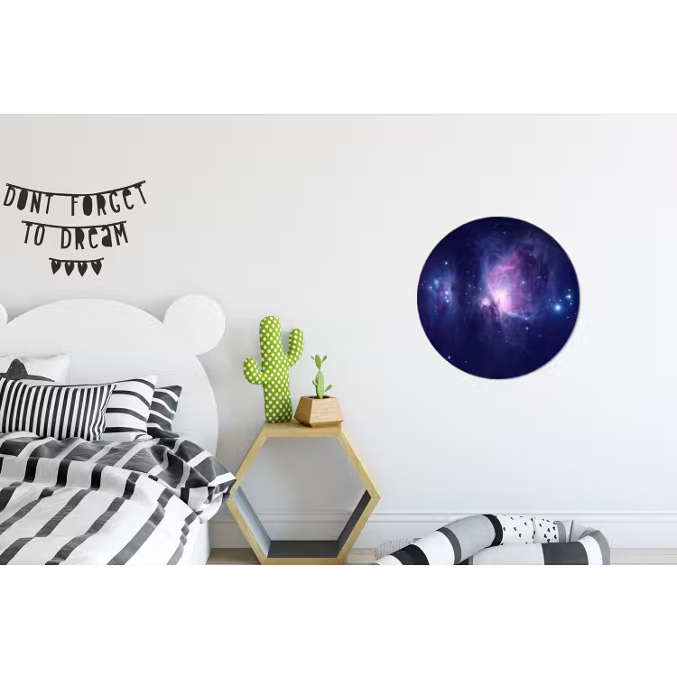 Wandcirkel - Aluminium - Ruimte - Sterren - Kleurrijk — 5