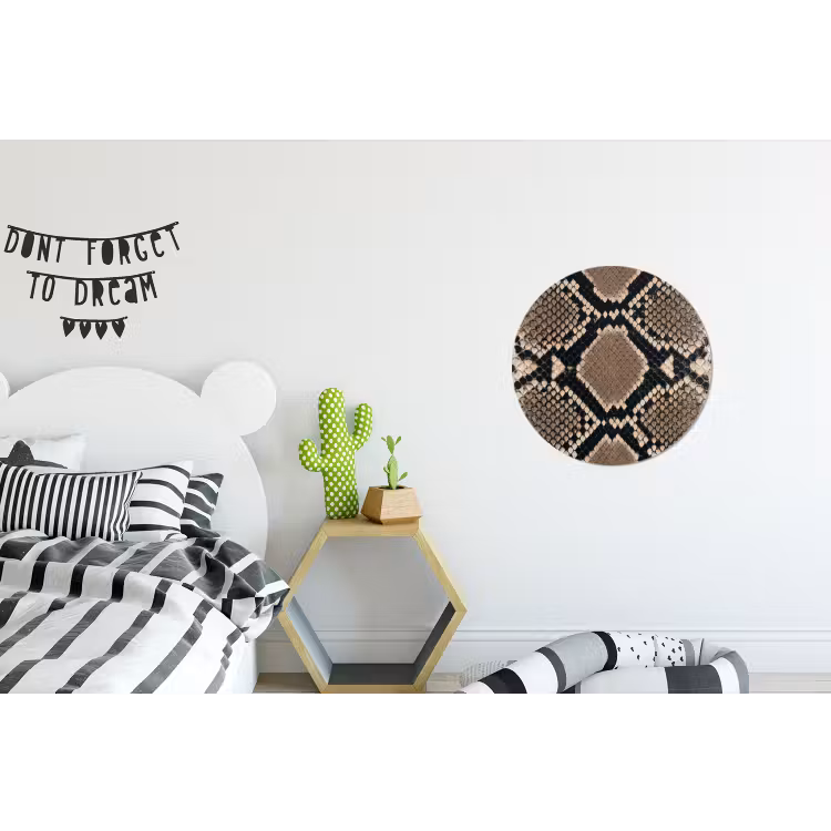 Wandcirkel - Aluminium - Slangenprint - Python - Bruin — 5