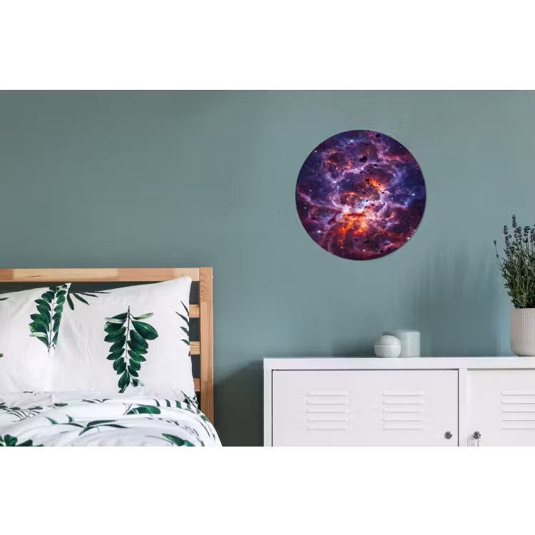 Wandcirkel - Aluminium - Space - Stars - Abstract - Colorful — 4