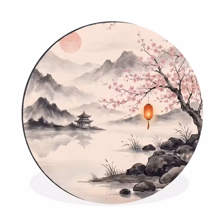 Wandcirkel - Aluminium - Zon - Japans - Traditioneel — 1