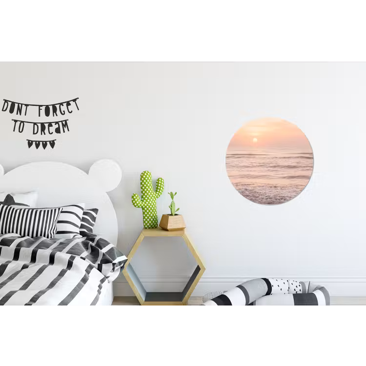 Wandcirkel - Aluminium - Zon - Strand - Roze — 5