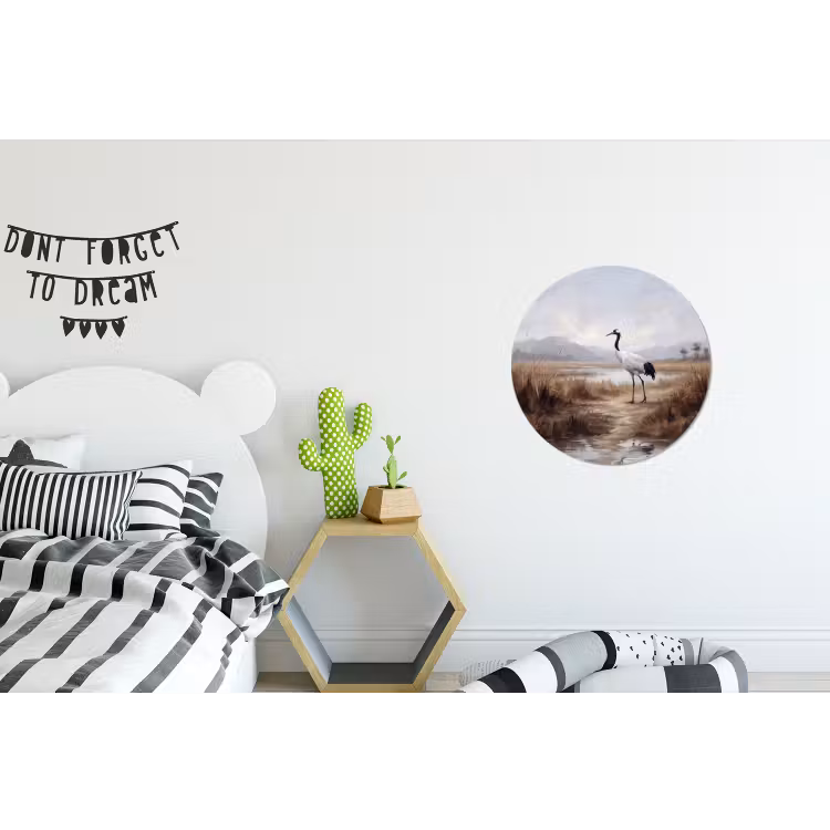 Wandcirkel - Aluminium - Kraanvogel - Natuur - Realistisch — 5