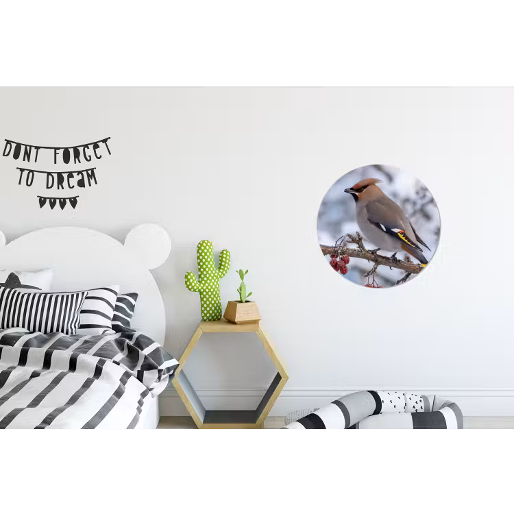 Wandcirkel - Aluminium - Pestvogel - Bessen - Winter - Natuur — 5