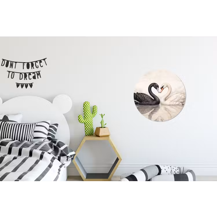 Wandcirkel - Aluminium - Zwanen - Hartvorm - Dieren — 5