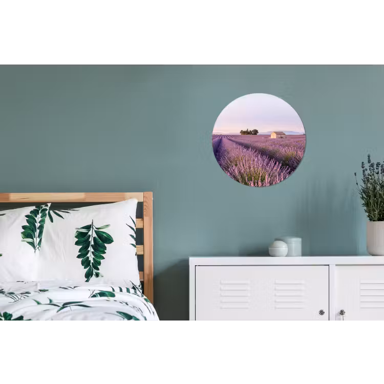 Wandcirkel - Aluminium - Lavendel - Landschap - Sereen - Paars — 4
