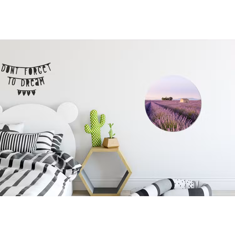 Wandcirkel - Aluminium - Lavendel - Landschap - Sereen - Paars — 5