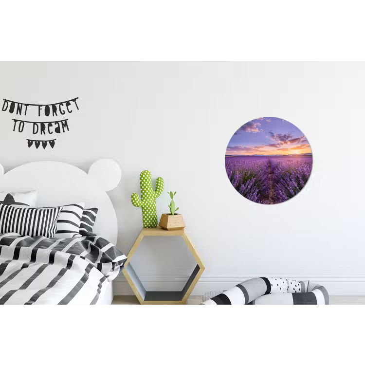 Wandcirkel - Aluminium - Lavendel - Veld - Natuur - Paars — 5