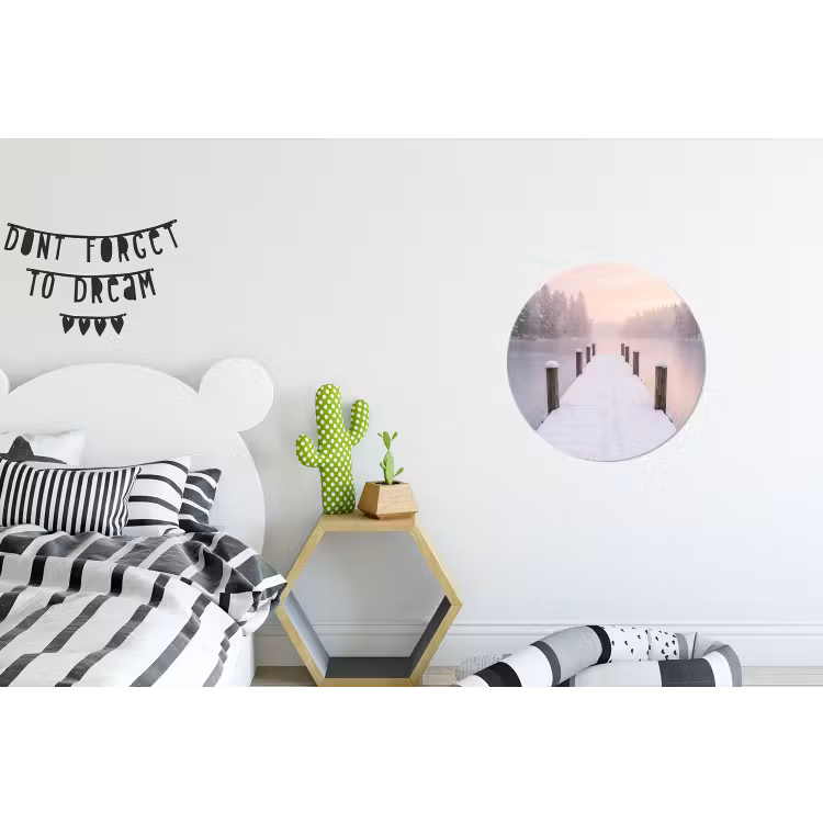 Wandcirkel - Aluminium - Steiger - Meer - Mist - Winter - Serene — 5