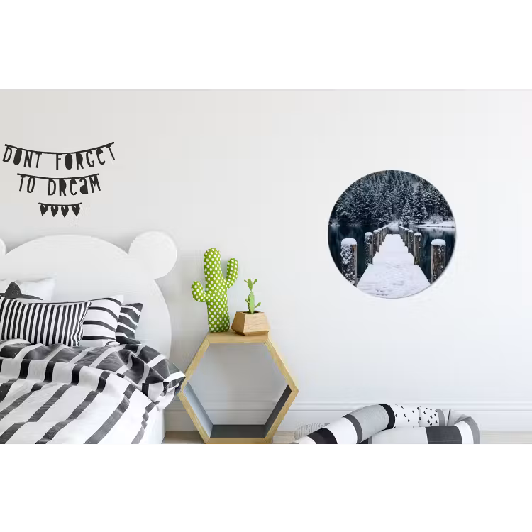Wandcirkel - Aluminium - Steiger - Meer - Sneeuw - Bergen - Rustgevend — 5
