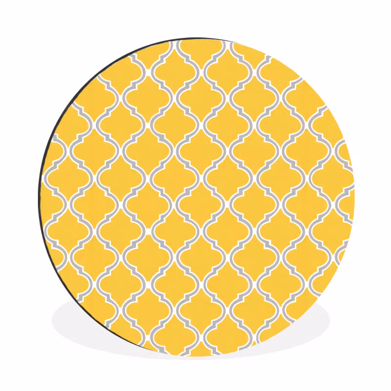 Wandcirkel - Aluminium - Lantaarn - Arabesk - Elegant - Geel — 1