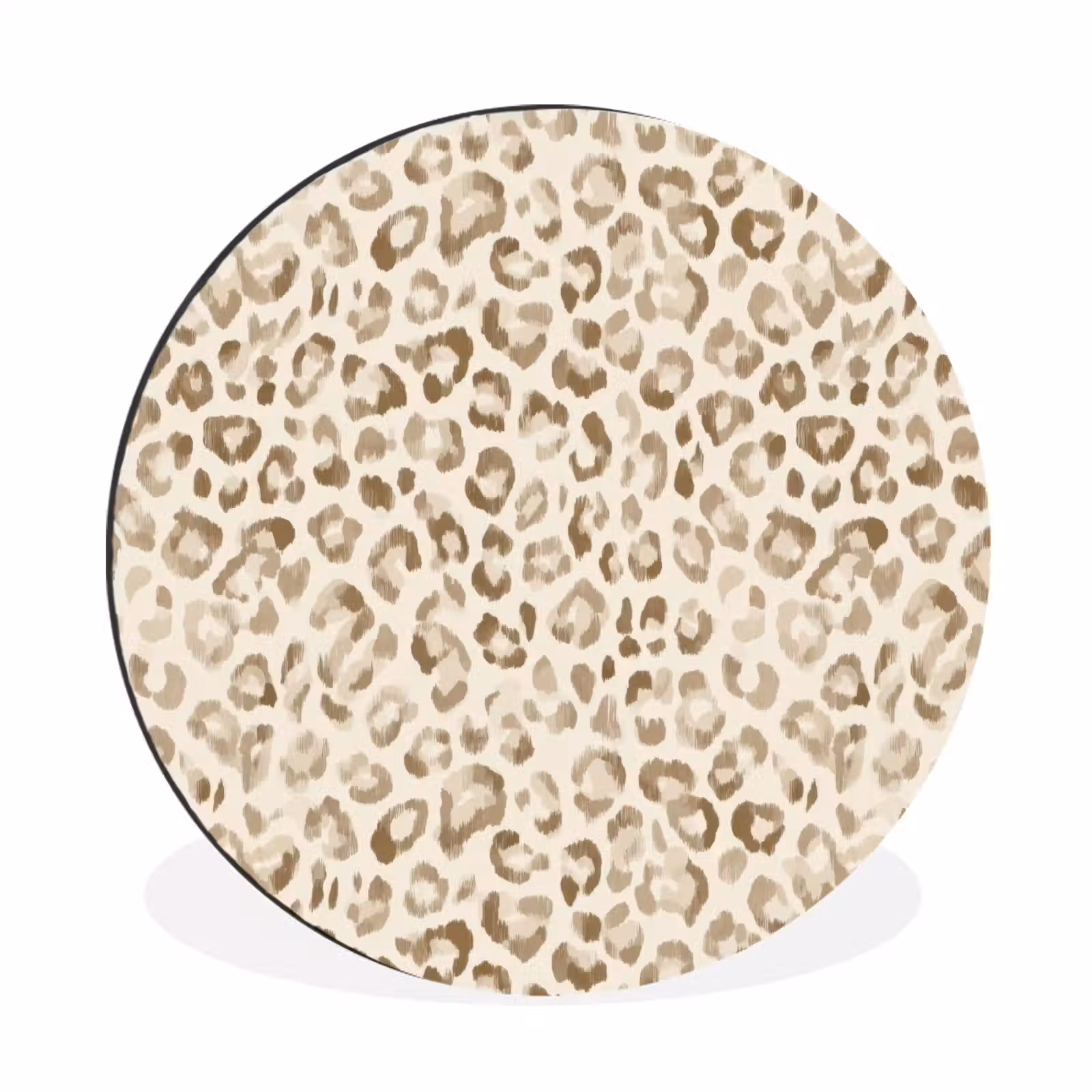 Wandcirkel - Aluminium - Luipaard - Klassiek - Beige — 1
