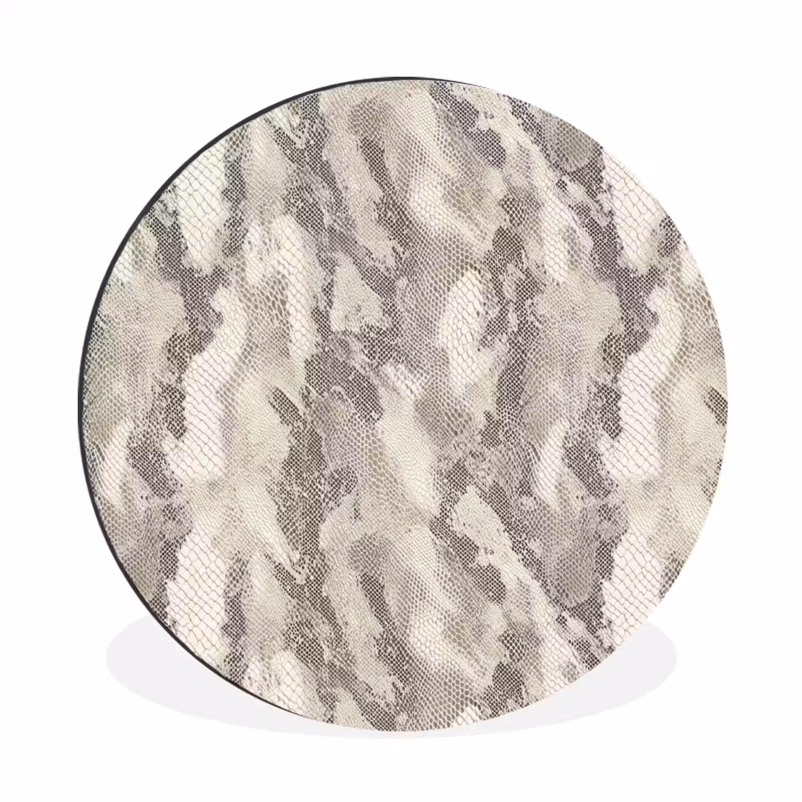 Wandcirkel - Aluminium - Slang - Patroon - Taupe — 1