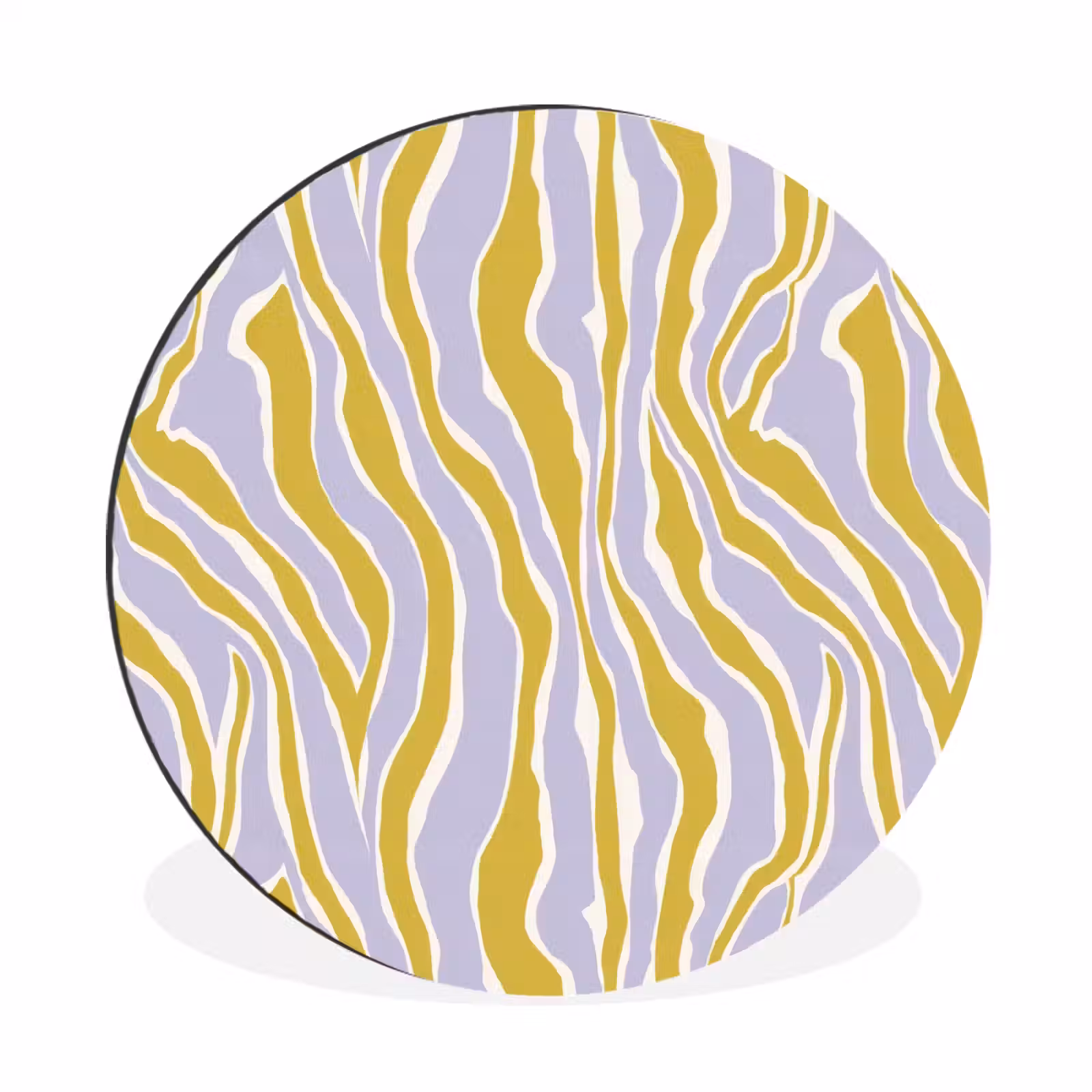 Wandcirkel - Aluminium - Zebra - Modern - Meerkleurig — 1