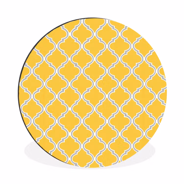 Wandcirkel - Aluminium - Lantaarn - Arabesk - Elegant - Geel — 1
