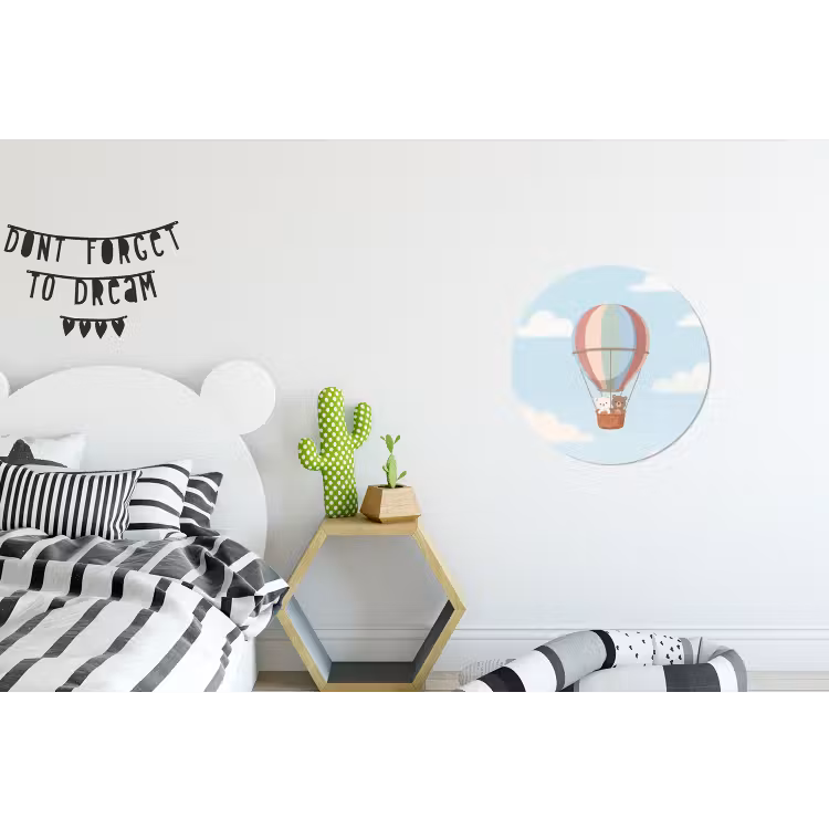 Wandcirkel - Aluminium - Luchtballon - Beren - Pastel — 5