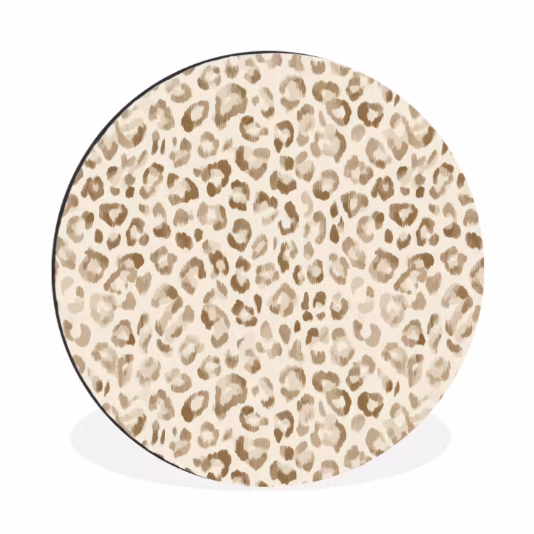 Wandcirkel - Aluminium - Luipaard - Klassiek - Beige — 1