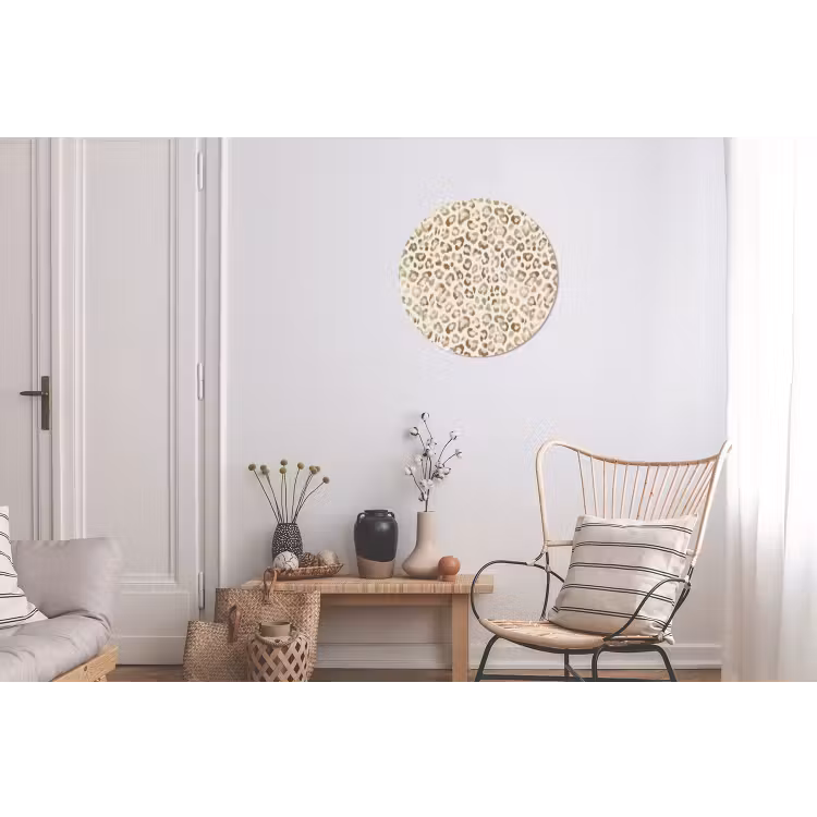 Wandcirkel - Aluminium - Luipaard - Klassiek - Beige — 2
