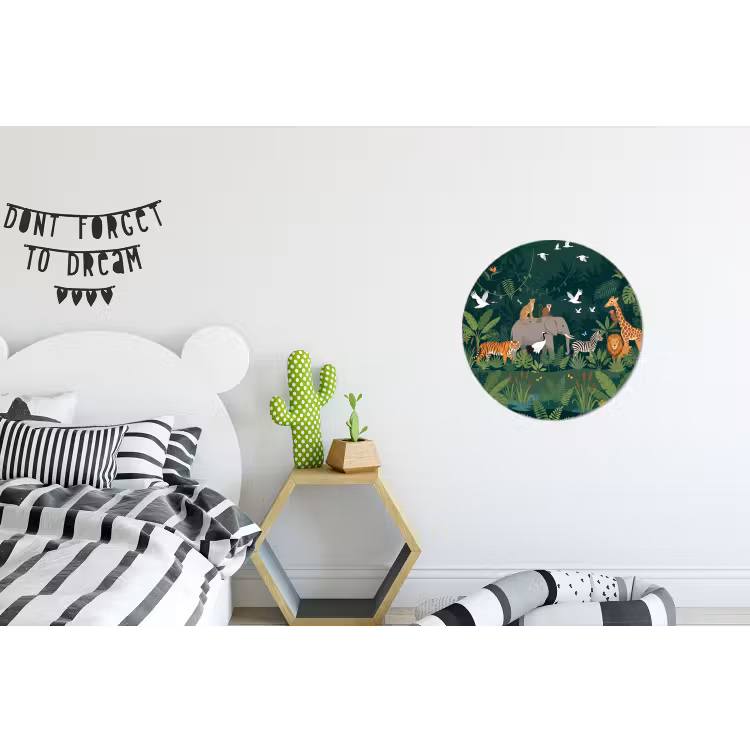 Wandcirkel - Aluminium - Tropisch - Jungle - Groen — 5