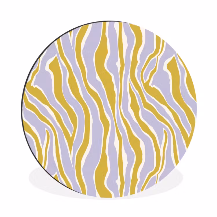Wandcirkel - Aluminium - Zebra - Modern - Meerkleurig — 1