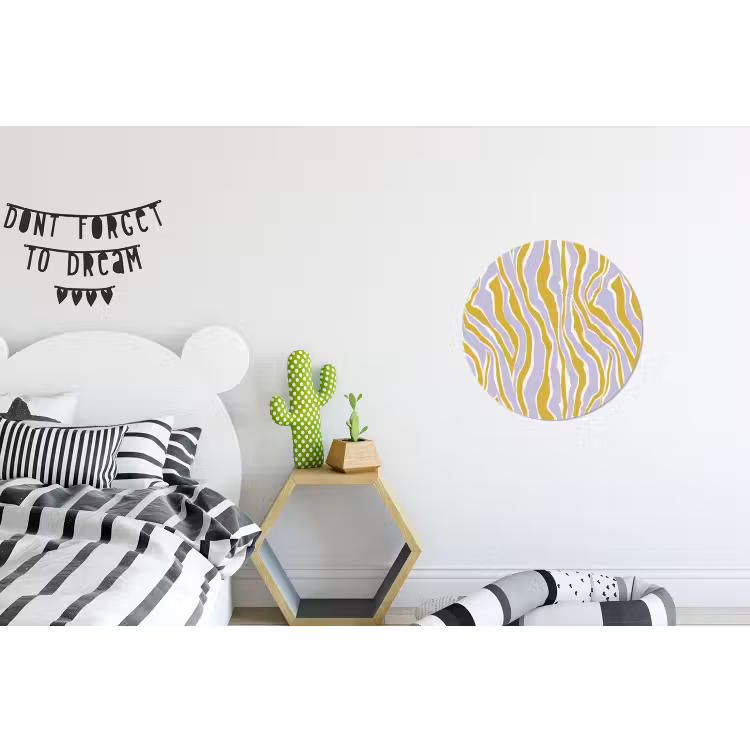 Wandcirkel - Aluminium - Zebra - Modern - Meerkleurig — 5