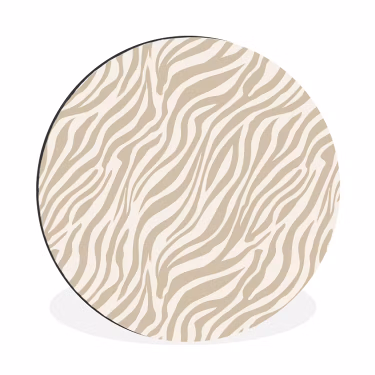 Wandcirkel - Aluminium - Zebra - Patroon - Beige — 1