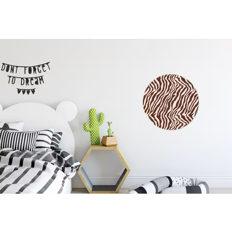 Wandcirkel - Aluminium - Zebra - Patroon - Zwart - Wit — 5