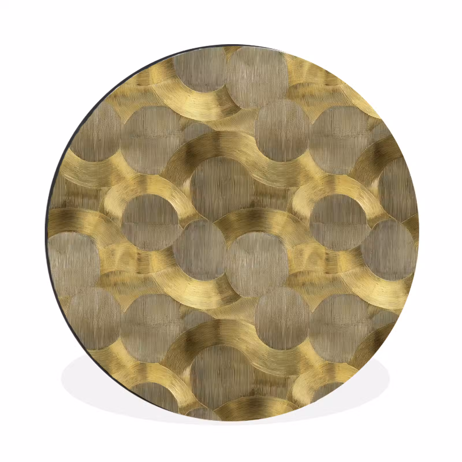 Wandcirkel - Aluminium - Modern - Geometrisch - Goud — 1