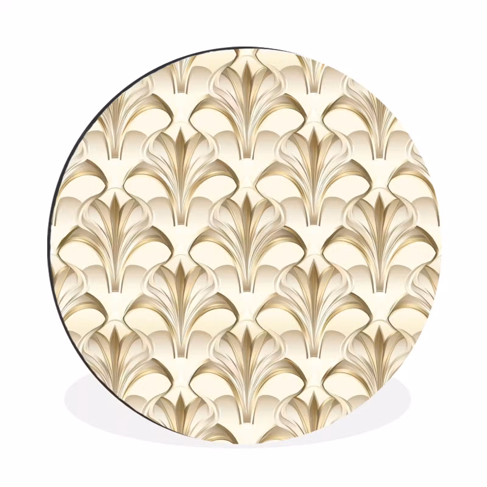 Wandcirkel - Aluminium - Ornament - Barok - Goud — 1