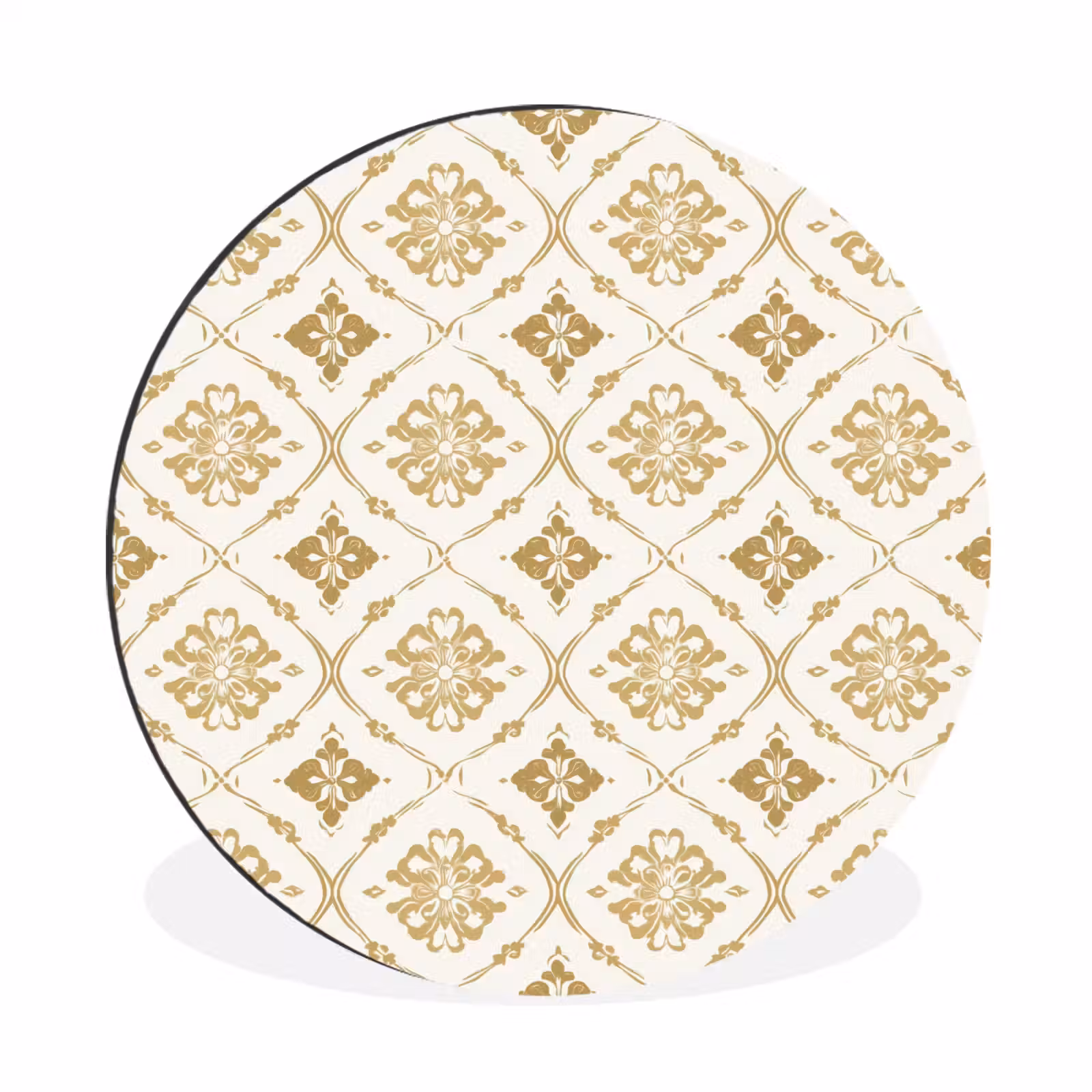 Wandcirkel - Aluminium - Ornament - Klassiek - Goud — 1
